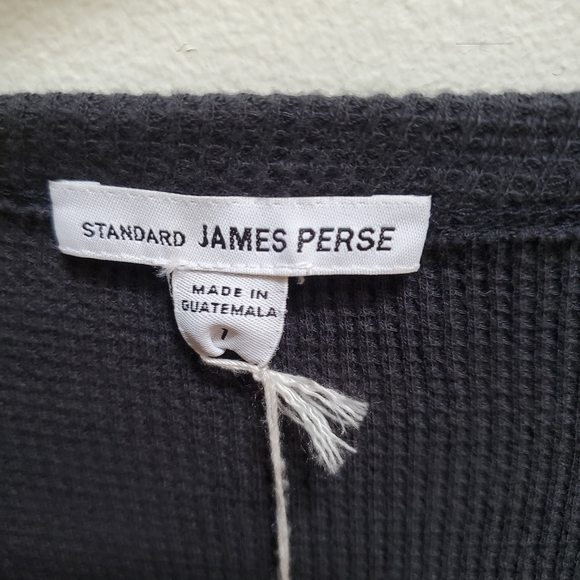 James Perse V-Neck Thermal Knit Midi Dress Elevated Basic Deep Gray Size S - Picture 10 of 14